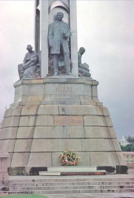 Closeup of Rizal Monument where Jose Rizal was executed by the Spanish