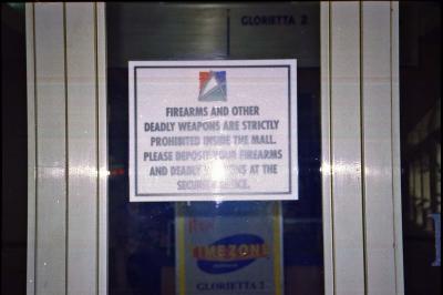 Entrance sign at Ayala Center in Makati City
