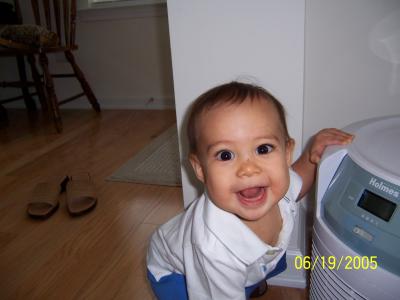 Evan at Lola and Lolo's house (Durham, NC)