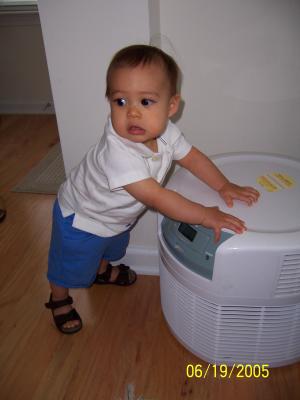 Evan at Lola and Lolo's house (Durham, NC)