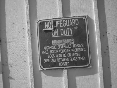 no lifeguard