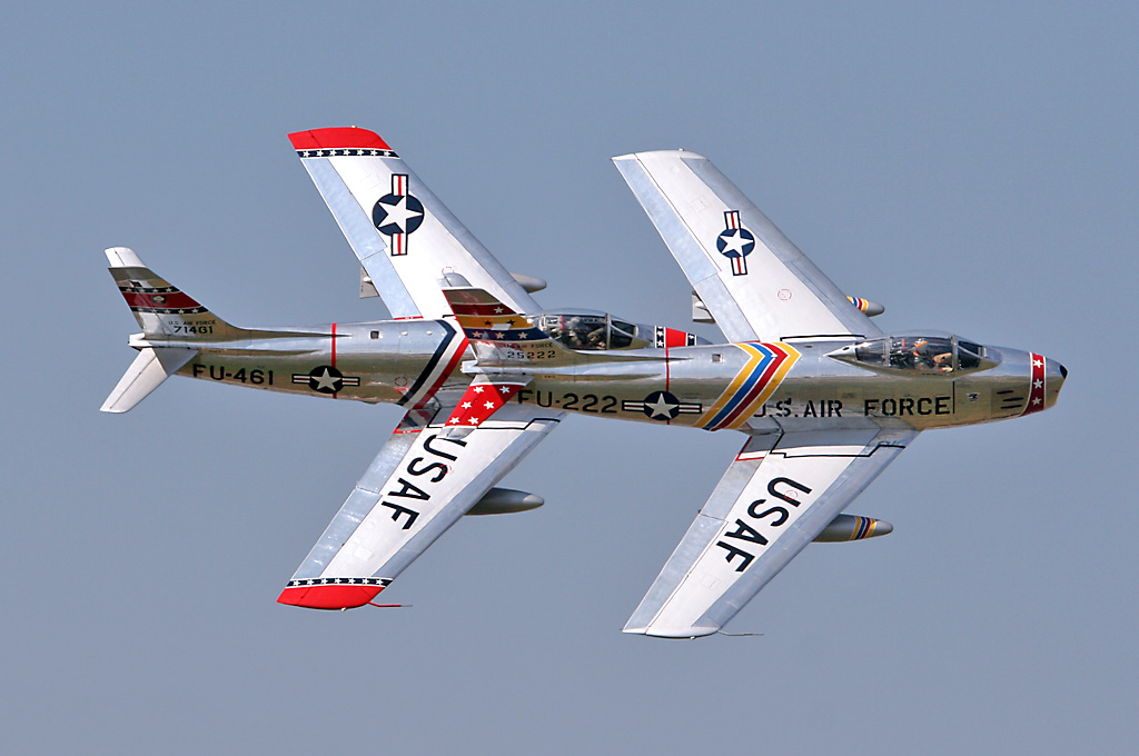 Flight of two F-86 Sabre Jets (N86FS)