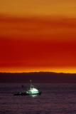 Commercial Fishing Boat at sunset