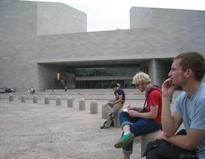 CO, KO, & NH at I.M. Pei plaza, National Gallery