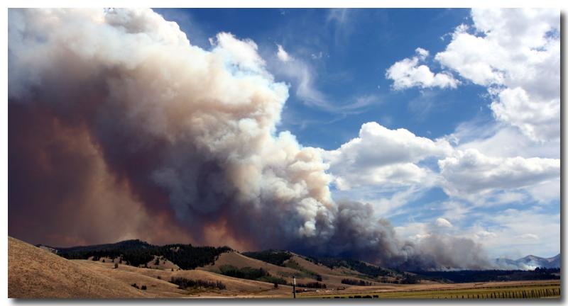 Fire In The Sawtooth Mountains