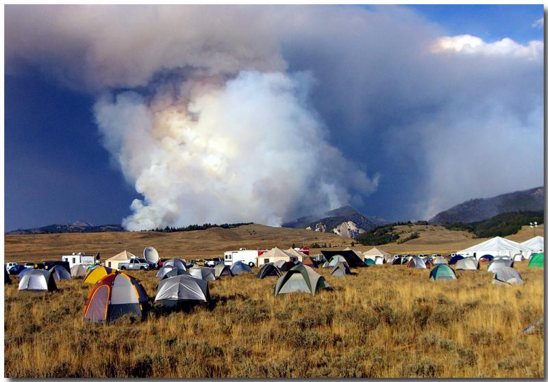 Fire In The Sawtooth Mountains