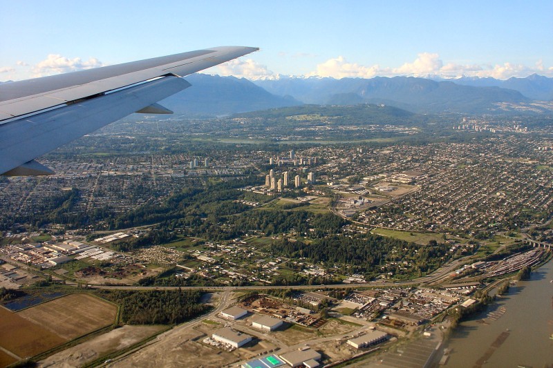 Vancouver as we prepare to land