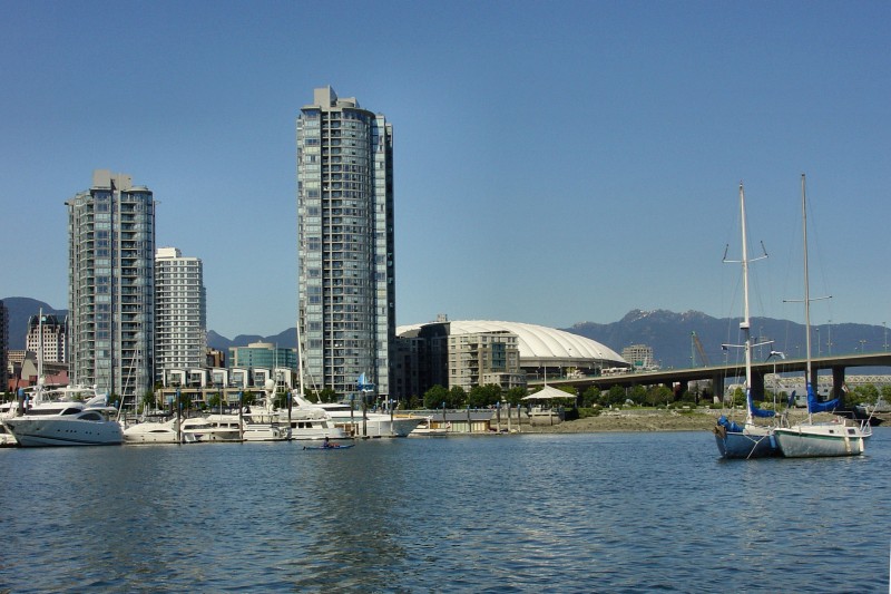 Yaletown area and BC Place Stadium