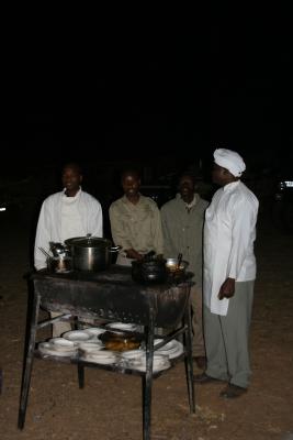 The staff, at our dinner on the riverbank