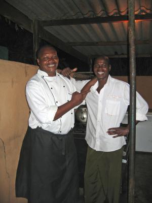 Our cook, Honore (trained in Paris!) and Roger