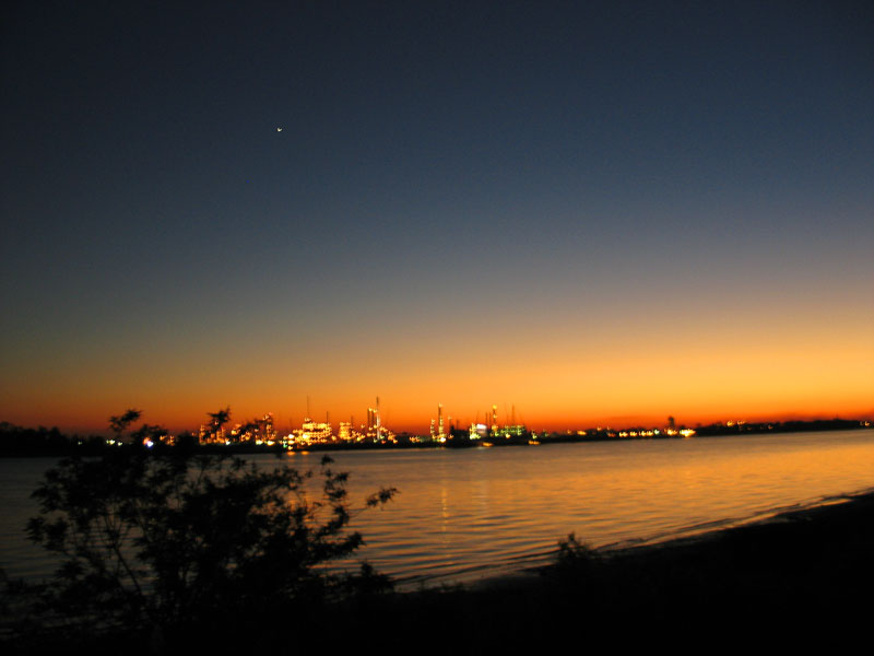Twilight on the Mississippi  River
