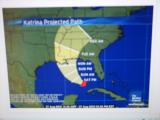 Hurricane Katrinas projected path on television