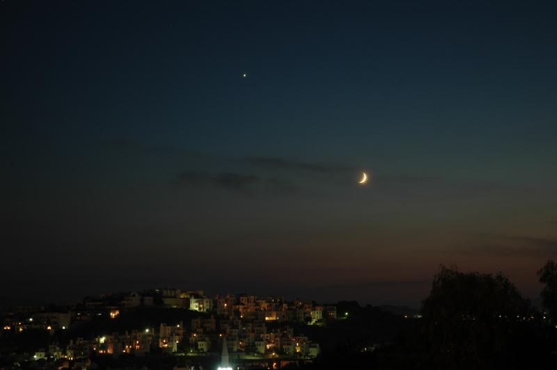 venus and moon