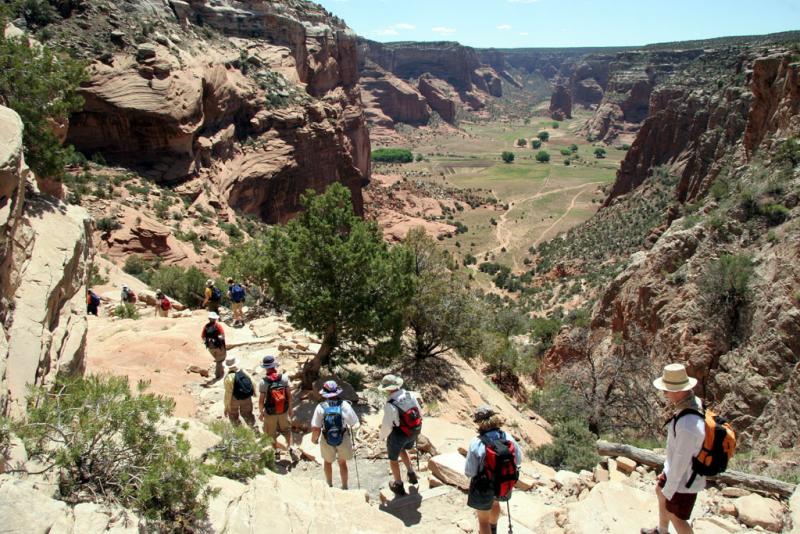 Descending Into Canyon del Muerto, Twin Trail Trailhead (Elev 6570)