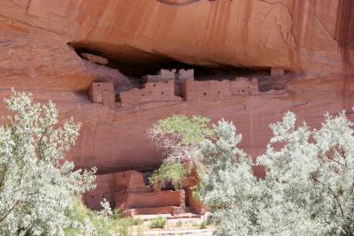Two Buildings Present, a Cliff Dwelling & a Canyon Bottom Great House, White House Ruins, Canyon de Chelly