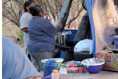 Sylvia Makes Fry Bread for the Gang