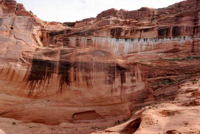 Streaks of Desert Varnish on Canyon Wall