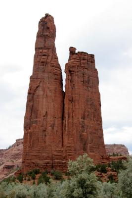 Spider Rock, Said to be the Spiritual Center of the Navajo.  Listened to Ben, our Navajo Guide Play Flute at Base of Spider Rock