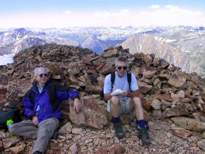 Kurt & James, Sunshine Peak (14,001') Summit