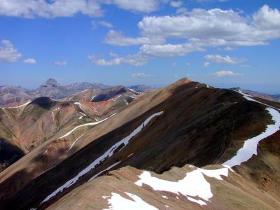 View of Saddle to Redcloud, From Sunshine Pk.