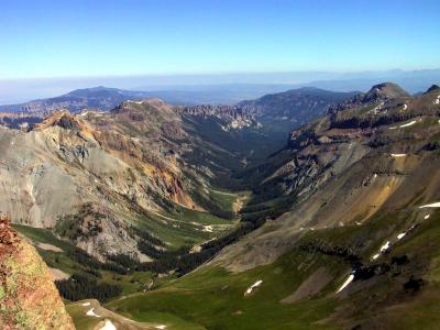 View of East Fork of Cimarron, From Summit of Uncompahgre