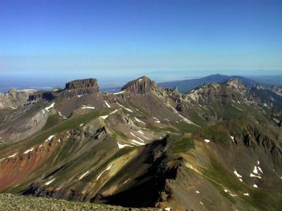 View of Courthouse Mtn (12,152') & Chimney Rock From Wetterhorn Summit...Check That Weather!!!