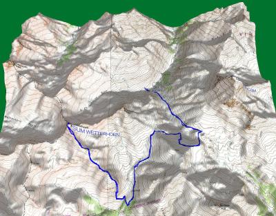 Wetterhorn Climb Route, Tuesday With Summit Pack