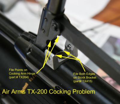 Solution to Air Arms TX-200 Cocking Problem
