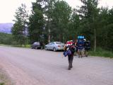 Hitting Our Shuttle Cars at the Alpine Trailhead....6:53PM......One Hellofa Long Day!!!