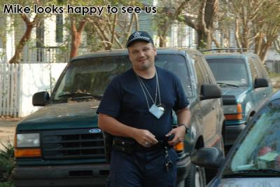 Mike looks happy to see us