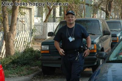 Mike looks happy to see us