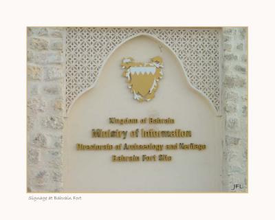 Bahrain Fort Signage