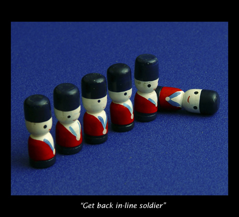 Get back in-line soldier<br>by High5