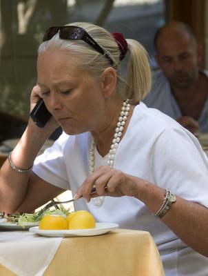 Multi tasking lady