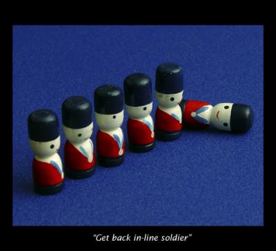 'Get back in-line soldier'by High5