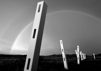 Fence Posts and Rainbow, 2005