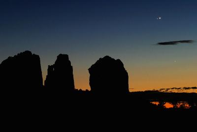 Planets over the Cathedral Rocks; June 2005