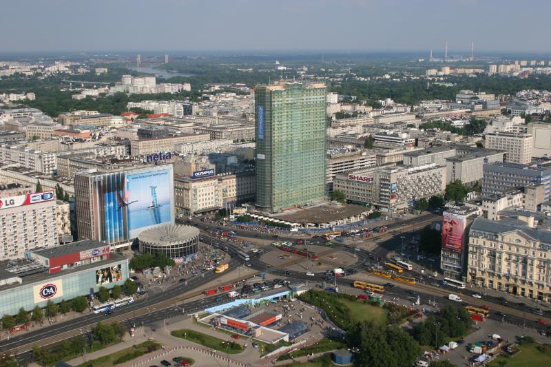views of Warsaw, the city 85% destroyed in WWII