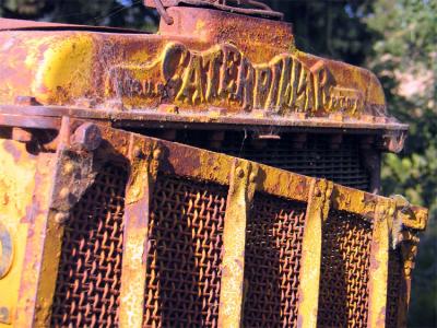 Old caterpillar grille