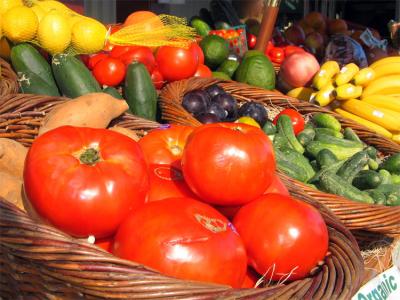 Organic produce stand