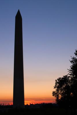 Washington Monument at Sunset by Drew
