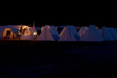 Evening at Confederate camp