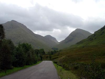 Glencoe from the road to the visitor centre