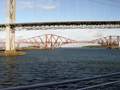 approaching the Forth Bridge