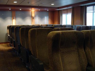the airline seats on the ferry (cheaper than individual cabins)