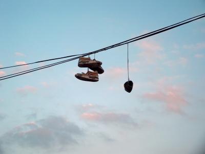 Shoes on Telephone Wire