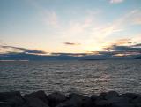 Sunset over Reykjavik Harbor- shortly before midnight