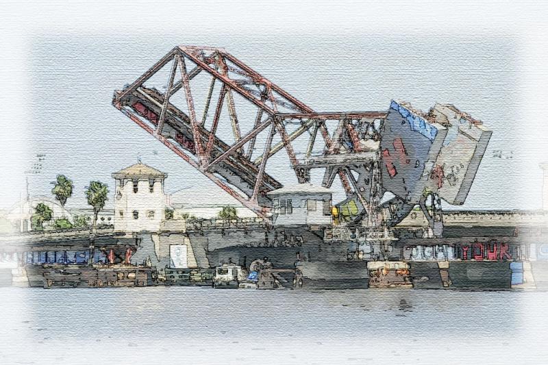 Tampa Train Bridge (Hayes Painting Effect)