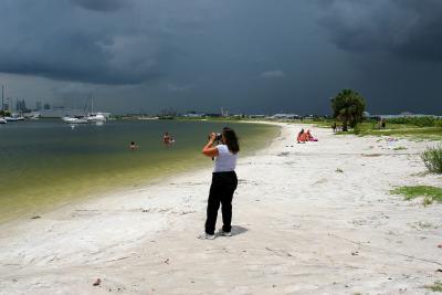 Storm Clouds and my wife