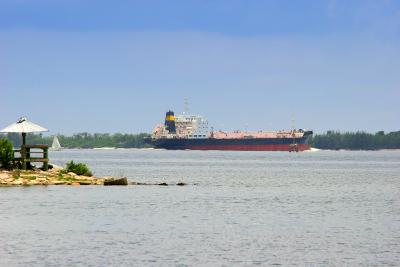 Freighter on Tampa Bay
